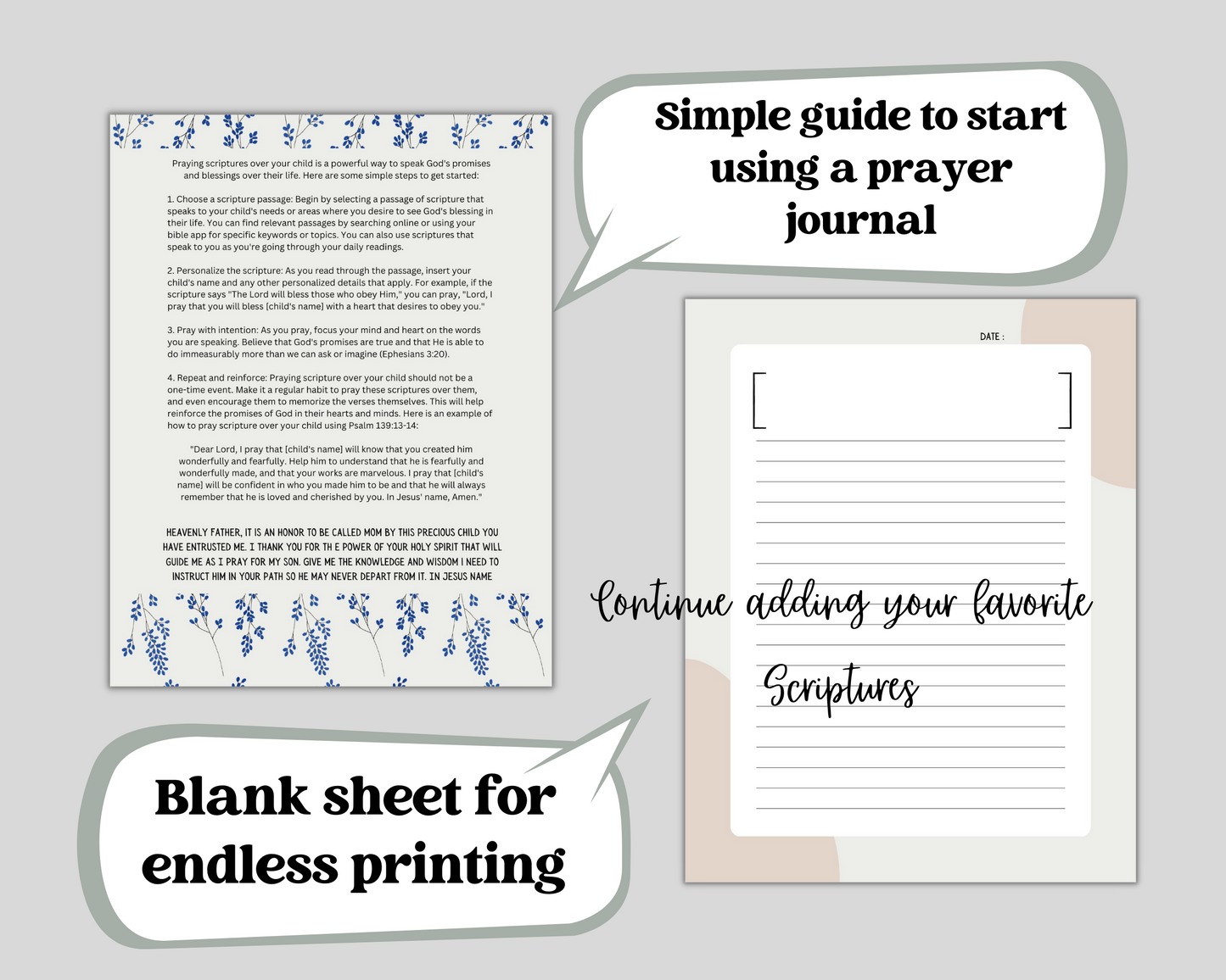 Printable Prayer Journal | Son Edition